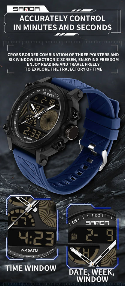 SANDA 6236 Military Led Digital Watch