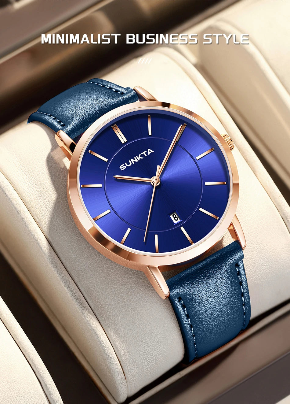 LIGE Sunkta Ultra Thin Watches for Retro Business