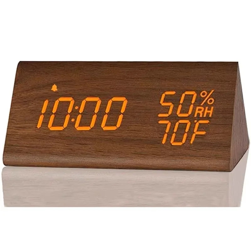 Wooden LED Alarm Clock