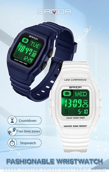 SANDA New Fashion Youth Electronic Watch