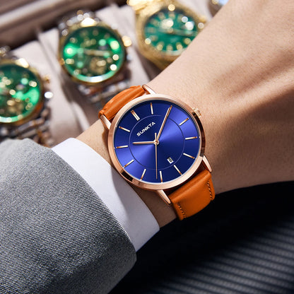 LIGE Sunkta Ultra Thin Watches for Retro Business