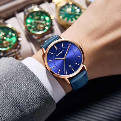 LIGE Sunkta Ultra Thin Watches for Retro Business