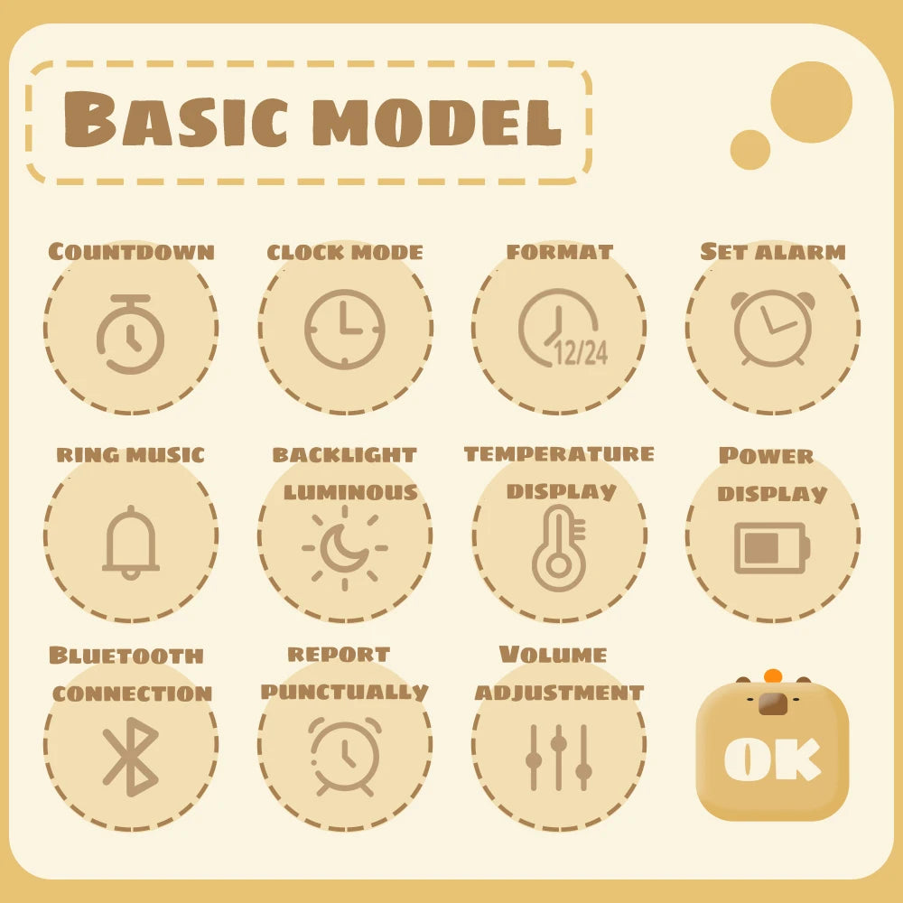 Cute Capybara Bedside Alarm