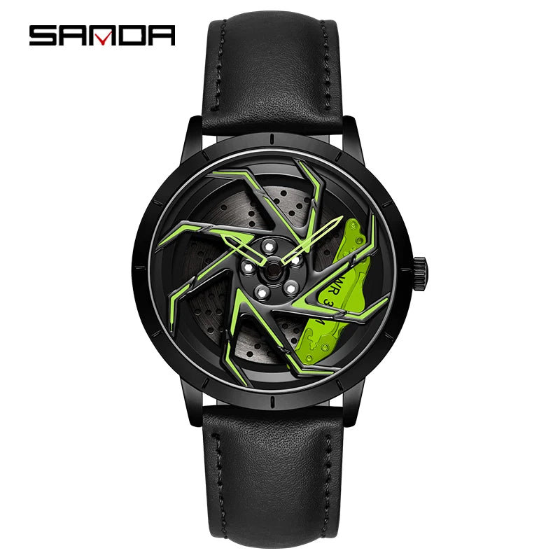 SANDA Spinning Car Rim Watch
