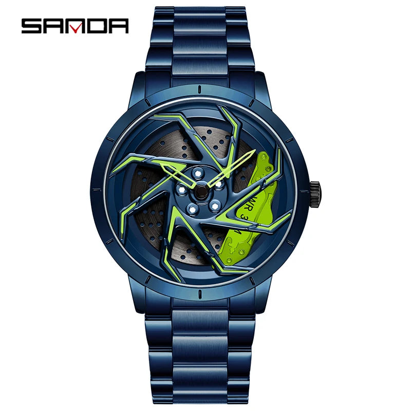 SANDA Spinning Car Rim Watch