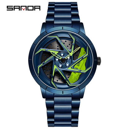 SANDA Spinning Car Rim Watch