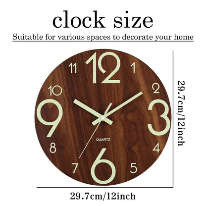 12 Inch Luminous Nordic Clock