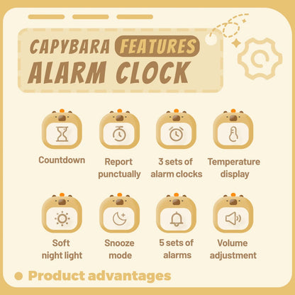 Cute Capybara Bedside Alarm