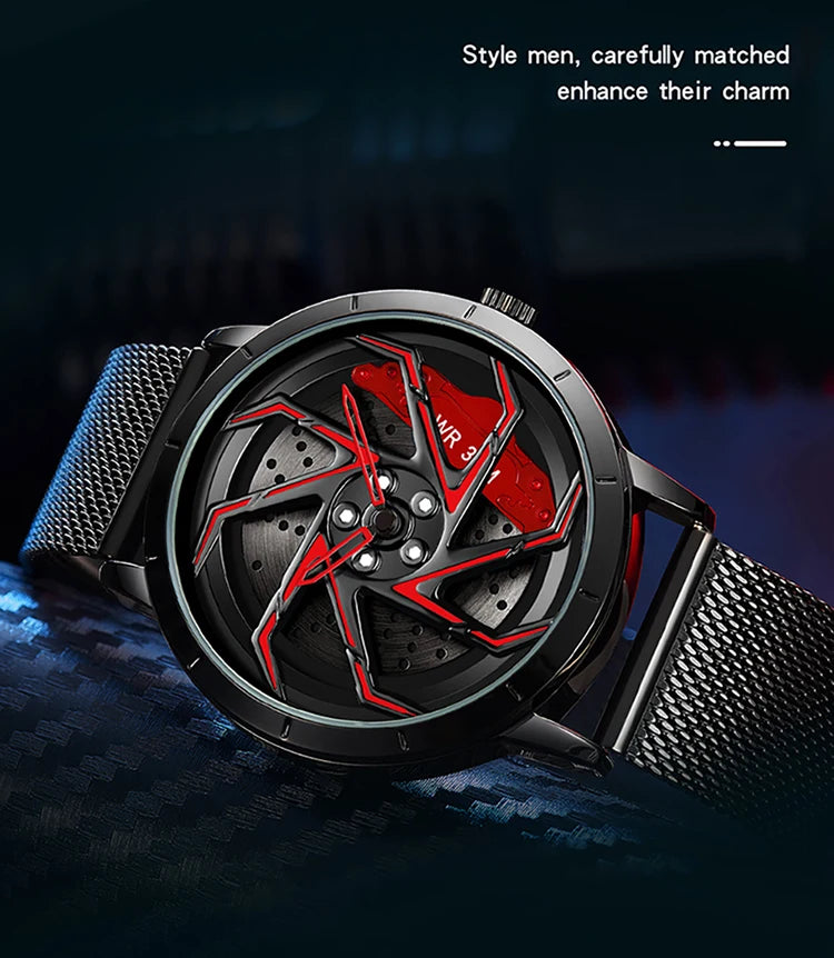 SANDA Spinning Car Rim Watch
