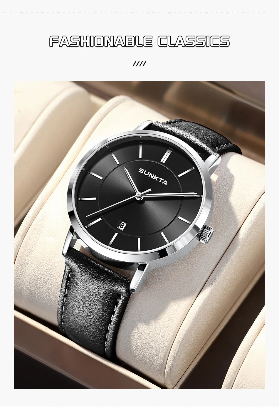 LIGE Sunkta Ultra Thin Watches for Retro Business