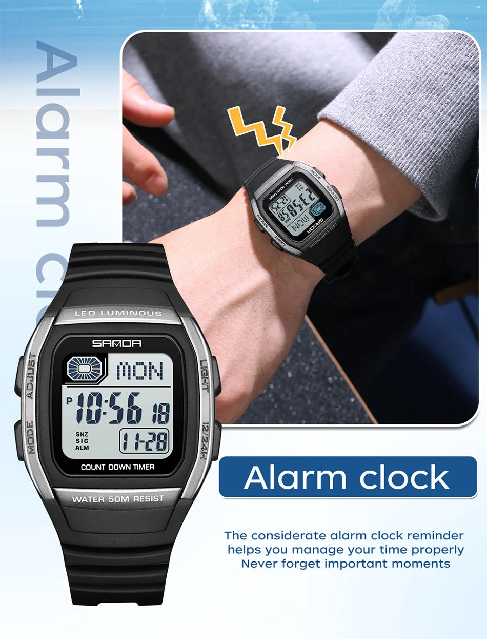 SANDA New Fashion Youth Electronic Watch