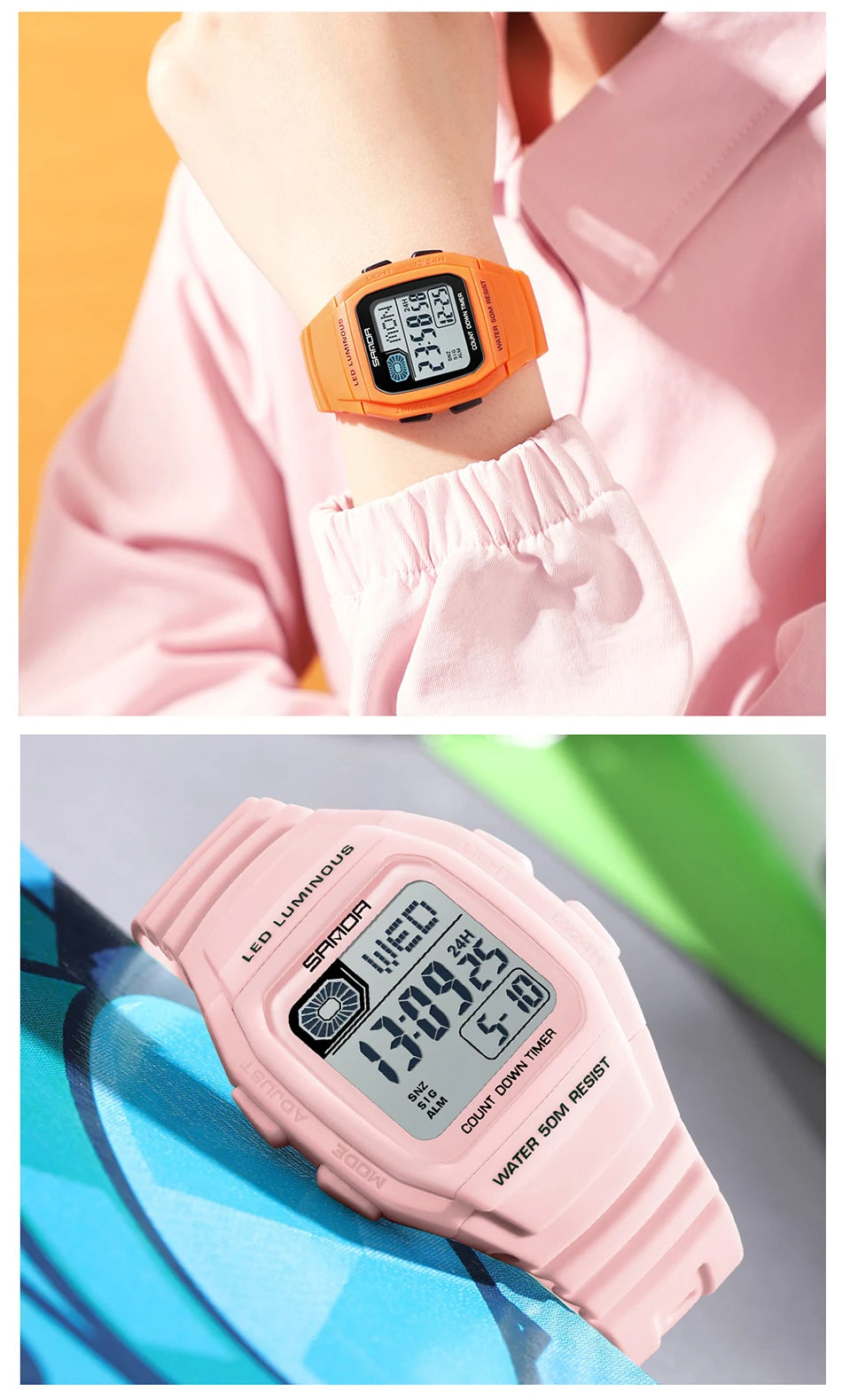 SANDA New Fashion Youth Electronic Watch