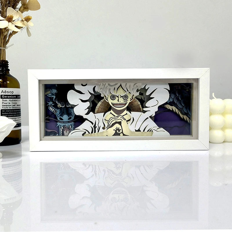 Anime One Piece Series Paper Cut Shadow Box