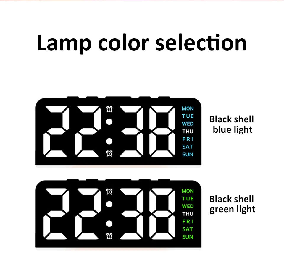 7'' LED Digital Alarm Clock/Night Light