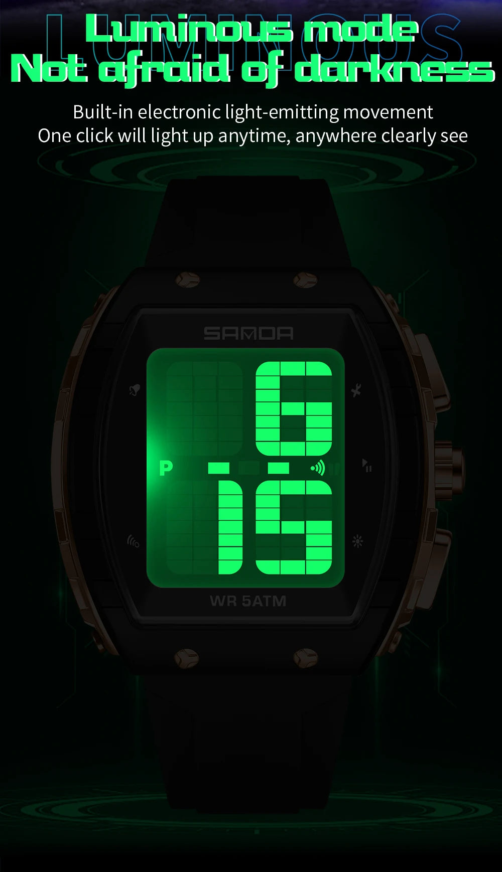 SANDA Fashion Men's Digital Watch