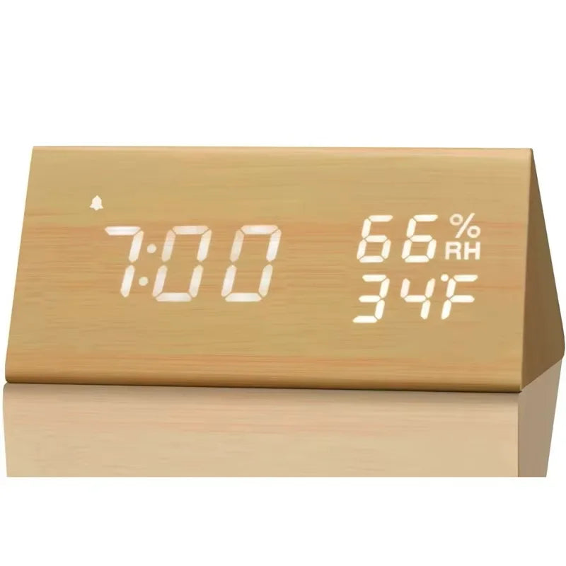 Wooden LED Alarm Clock