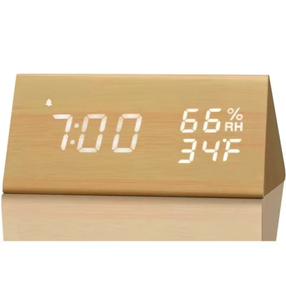 Wooden LED Alarm Clock