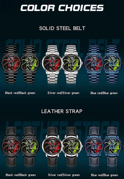 SANDA Spinning Car Rim Watch
