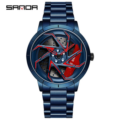 SANDA Spinning Car Rim Watch