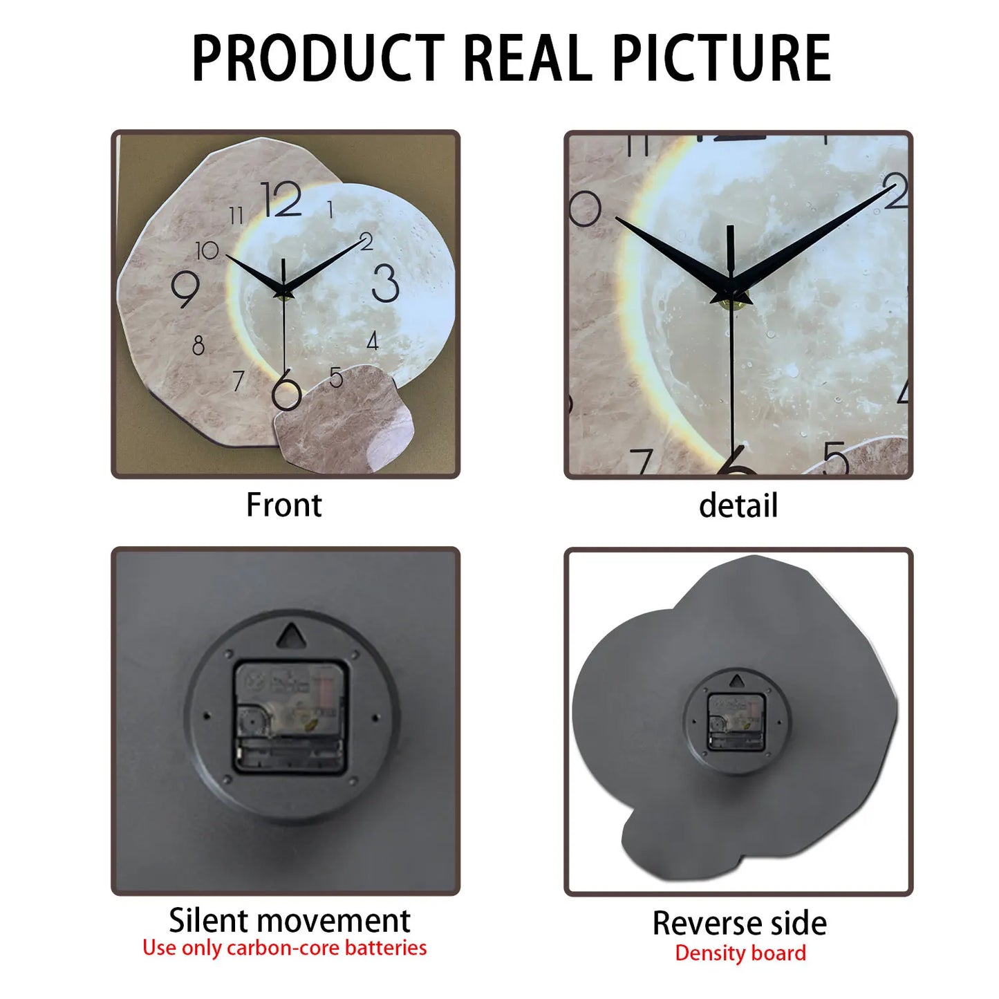 Modern Simple Moon Clock