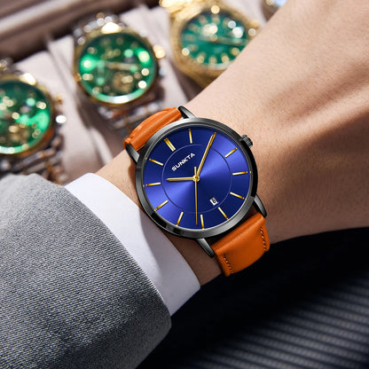 LIGE Sunkta Ultra Thin Watches for Retro Business