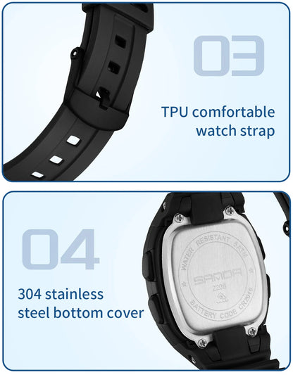 SANDA New Fashion Youth Electronic Watch