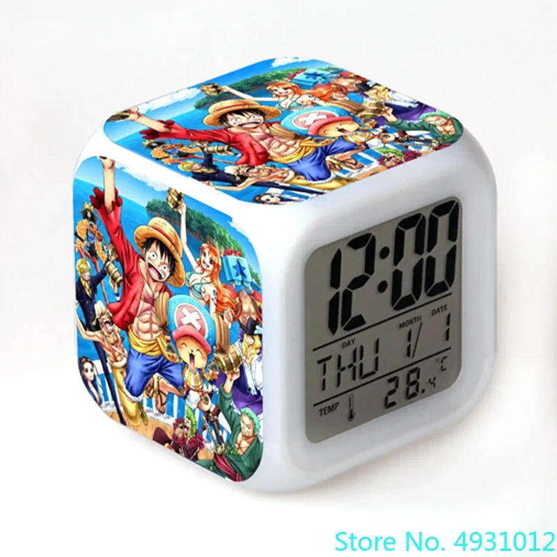 8x8x8cm Anime One Piece LED Alarm