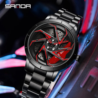 SANDA Spinning Car Rim Watch